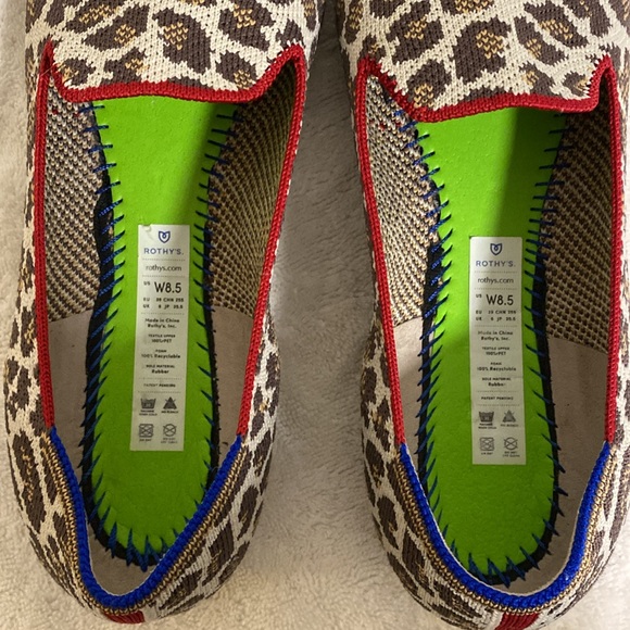 Rothy’s Loafer women’s 8.5 leopard with red trim - Picture 8 of 10